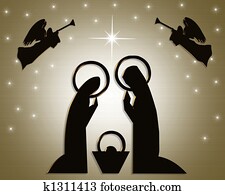 Christmas Abstract Nativity Scene Christmas Abstract Nativity Scene