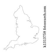 Clipart of Map of England x14802921 - Search Clip Art, Illustration ...