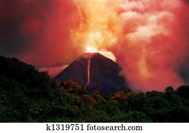 erupting vulcão