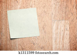 Post It Note on Wood