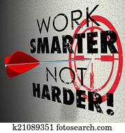 Work Smarter Not Harder Arrow Target Goal Effective Efficient Pr Work Smarter Not Harder Arrow Target Goal Effective Efficient Pr