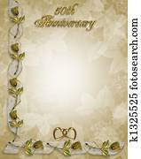 50th, יום שנה, הזמנה, זהב