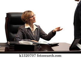 frau, exec, -, gemeinschaftsarbeit