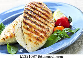 galinha grelhada, peitos