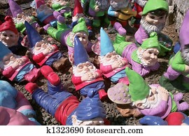 Many Garden Gnomes