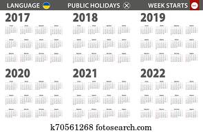 17 22 年 カレンダー 中に リトアニア人 言語 週 始める から Sunday クリップアート 切り張り イラスト 絵画 集 K Fotosearch