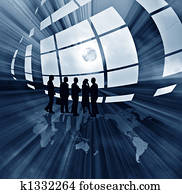 abstract business illustration with globe abstract business illustration with globe