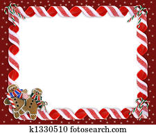 Christmas Border Cookies and Candy Christmas Border Cookies and Candy