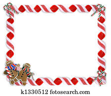 Christmas Border Cookies and Candy Christmas Border Cookies and Candy