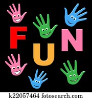 gosses, amusement, indique, joyeux, heureux, et, radieux