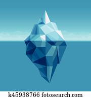 Ocean iceberg antarctic landscape vector background Ocean iceberg antarctic landscape vector background