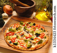 pizza on table pizza on table