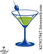 Cocktail Glass Illustration Clip Art | k2883699 | Fotosearch