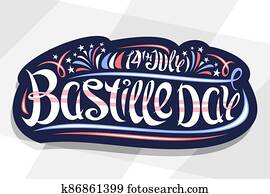 Vector greeting card for Bastille Day Vector greeting card for Bastille Day