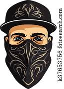 a, kerl, in, a, bandana, mit, a, pattern. a, kerl, in, a, bandana, mit, a, pattern.