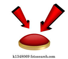 Arrows and button 3D graphic