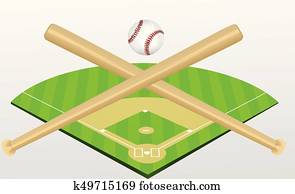 Baseball field vector Baseball field vector