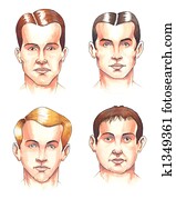 Body parts: faces Body parts: faces