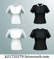 camisetas, hembra, conjunto