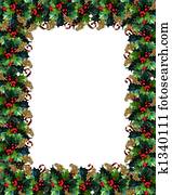 Christmas Border Holly Christmas Border Holly