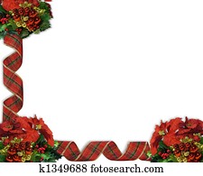 Christmas Border Ribbons and bauble Christmas Border Ribbons and bauble
