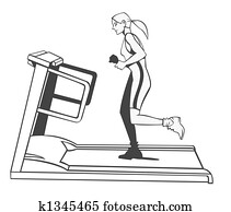 condición física, en, treadmill-black, n, blanco
