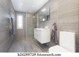 moderno, cuarto de baño