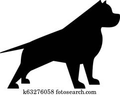 Pitbull dog Clip Art | k8274076 | Fotosearch