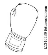 preto branco, luva encaixotando