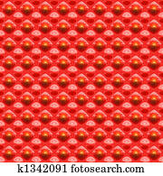 red imprinted pattern