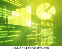 Spreadsheet business charts illustration Spreadsheet business charts illustration