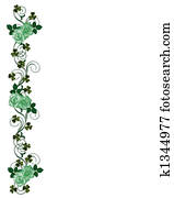 St Patricks Day Shamrocks and roses St Patricks Day Shamrocks and roses