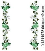 St Patricks Day Shamrocks and roses St Patricks Day Shamrocks and roses