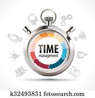 Stopwatch - time management concept Stopwatch - time management concept