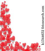 Valentines Day border Hearts Valentines Day border Hearts