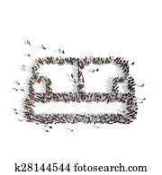 شعوب في, theshape, بسبب, ال التعريف, sofa.