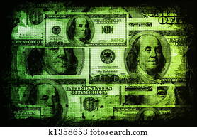 American US Dollars Currency Abstract