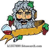 Bacchus or Dionysus the god of wine