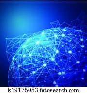 Global Digital mesh network, vector illustration Global Digital mesh network, vector illustration