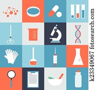 icons illustration medical laboratory