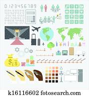 infographics, versammlung, plan