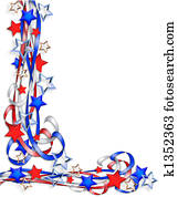 Patriotic Border Stars and Stripes