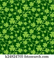 st., patrick, dia, seamless, padrão