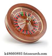 Casino roulette wheel isolated on white background. Casino roulette wheel isolated on white background.