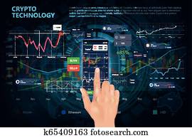 crypto, priamo spojený, commerce., banícky, bitcoin, technológia