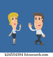 Manager says goodbye to the buyer Manager says goodbye to the buyer
