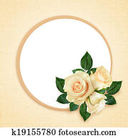 Rose flowers composition and frame Rose flowers composition and frame