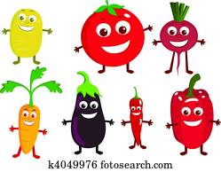 Vegetable cartoon character Vegetable cartoon character