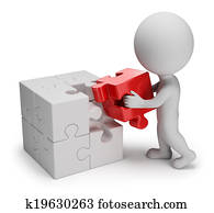 3d small people - main puzzle 3d small people - main puzzle