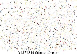 Colorful confetti frame on white background Colorful confetti frame on white background